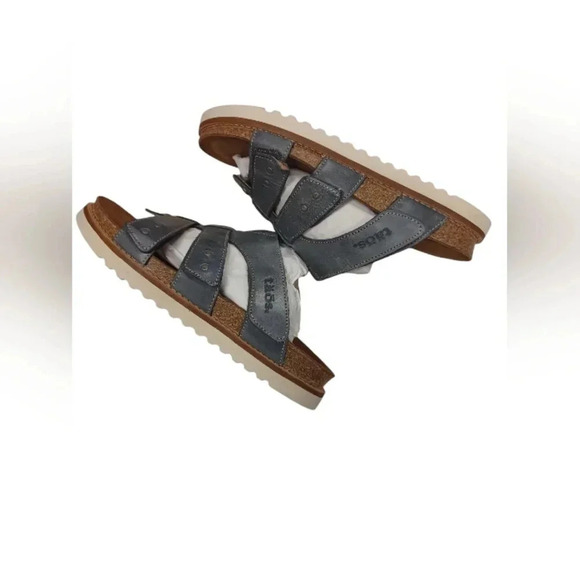 Taos NWT Gray  Velcro Cork Sandals Size 6-6.5 - Picture 4 of 9
